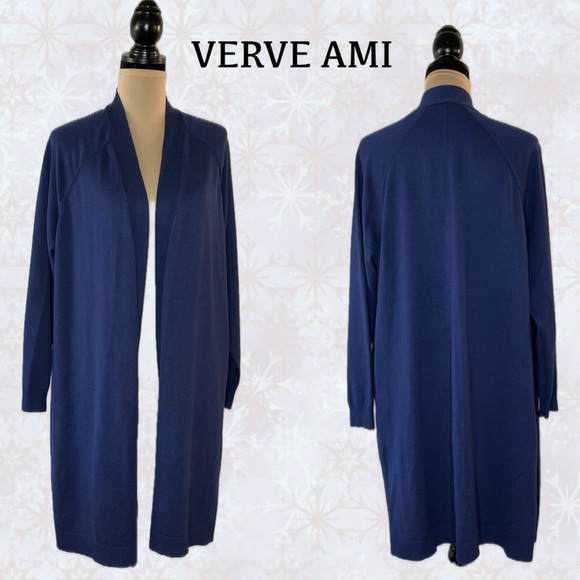 Verve Ami Sweaters - Verve Ami Navy Blue Cardigan